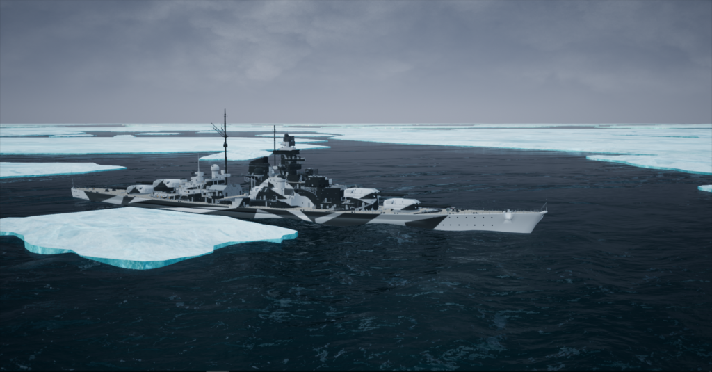 Tirpitz Spitzbergen Drift Ice September 8th 1943 0620