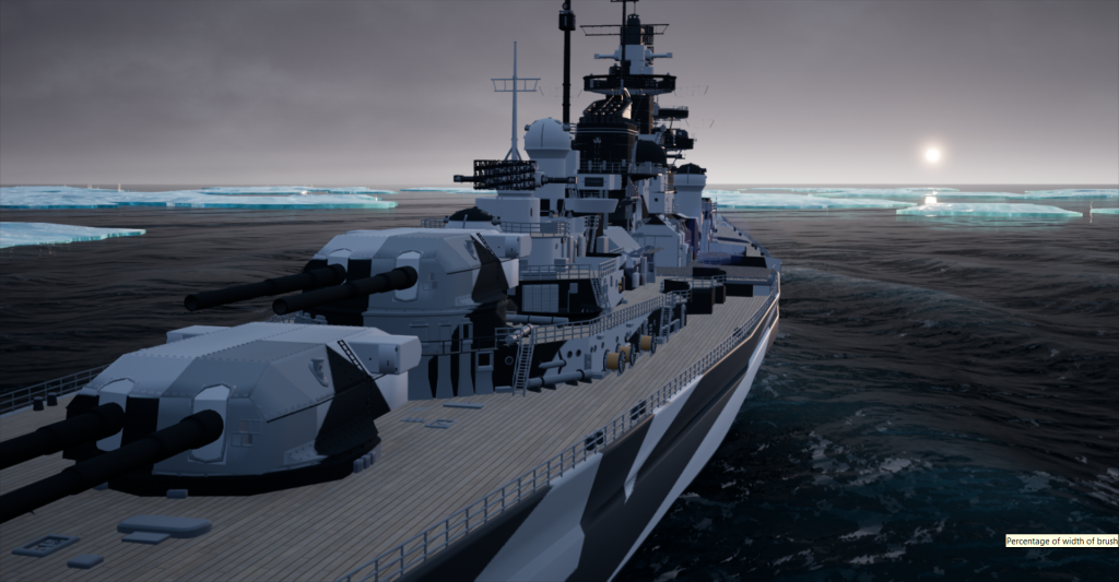 Tirpitz Spitzbergen Sunset September 8th 1942 1754